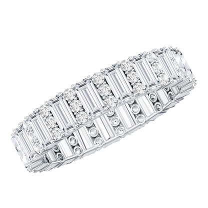 Anillo de aniversario de boda de moissanita certificada para mujer