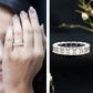 Anillo de aniversario de boda de moissanita certificada para mujer