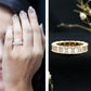 Anillo de aniversario de boda de moissanita certificada para mujer