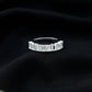 Certified Baguette Moissanite Half Eternity Band Ring for Women