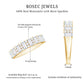Certified Baguette Moissanite Half Eternity Band Ring for Women