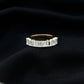 Certified Baguette Moissanite Half Eternity Band Ring for Women