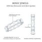Moissanite Baguette Wedding Band with Certificate