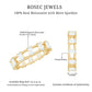 Moissanite Baguette Wedding Band with Certificate