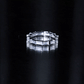 Certified Baguette Cut Moissanite East West Eternity Ring