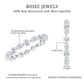 Certified Moissanite Contemporary Eternity Ring