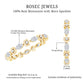 Certified Moissanite Contemporary Eternity Ring