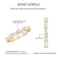 Certified Moissanite Eternity Wedding Band Ring in Prong Setting