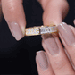 Certified Moissanite Wide Eternity Wedding Band
