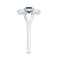 Flower Inspired London Blue Topaz and Diamond Engagement Ring