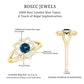 Flower Inspired London Blue Topaz and Diamond Engagement Ring