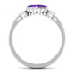 Designer 1.2 Carat Princess Cut Amethyst Engagement Ring with Diamond