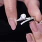 Natural 2 Carat Freshwater Pearl Wrap Ring with Diamond