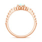 Anillo de compromiso de ópalo etíope con diseño floral de aspecto vintage con diamante