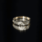 Certified Diamond Three Stone Band Ring for Men