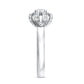 Certified Real Diamond Flower Engagement Ring for Women
