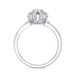 Certified Real Diamond Flower Engagement Ring for Women