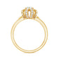 Certified Real Diamond Flower Engagement Ring for Women