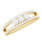 Certified Moissanite 3 Stone Anniversary Ring for Women