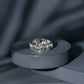 Vintage Looking Lab Grown Emerald Wedding Band for Women
