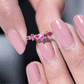 Minimal Ruby Half Eternity Ring with Diamond