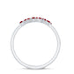 Minimal Ruby Half Eternity Ring with Diamond