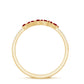 Minimal Ruby Half Eternity Ring with Diamond