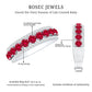 Lab Created Ruby and Diamond Wedding Anniversary Band with Certificate