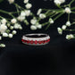 Lab Created Ruby and Diamond Wedding Anniversary Band with Certificate