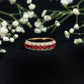 Lab Created Ruby and Diamond Wedding Anniversary Band with Certificate