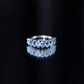 Genuine Oval Cut Aquamarine Half Eternity Ring for Women