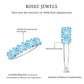 Genuine Oval Cut Aquamarine Half Eternity Ring for Women