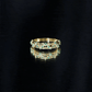 Natural Emerald Filigree Wedding Band for Women
