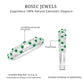 Natural Emerald Filigree Wedding Band for Women