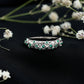 Natural Emerald Filigree Wedding Band for Women