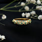 Natural Emerald Filigree Wedding Band for Women