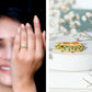 Natural Emerald Filigree Wedding Band for Women