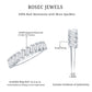 Certified Moissanite Baguette Cut Half Eternity Ring