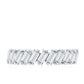 Certified Moissanite Baguette Cut Half Eternity Ring
