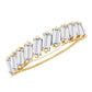 Certified Moissanite Baguette Cut Half Eternity Ring
