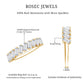 Certified Moissanite Baguette Cut Half Eternity Ring