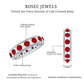 Round Cut Lab Created Ruby and Diamond Wedding Band