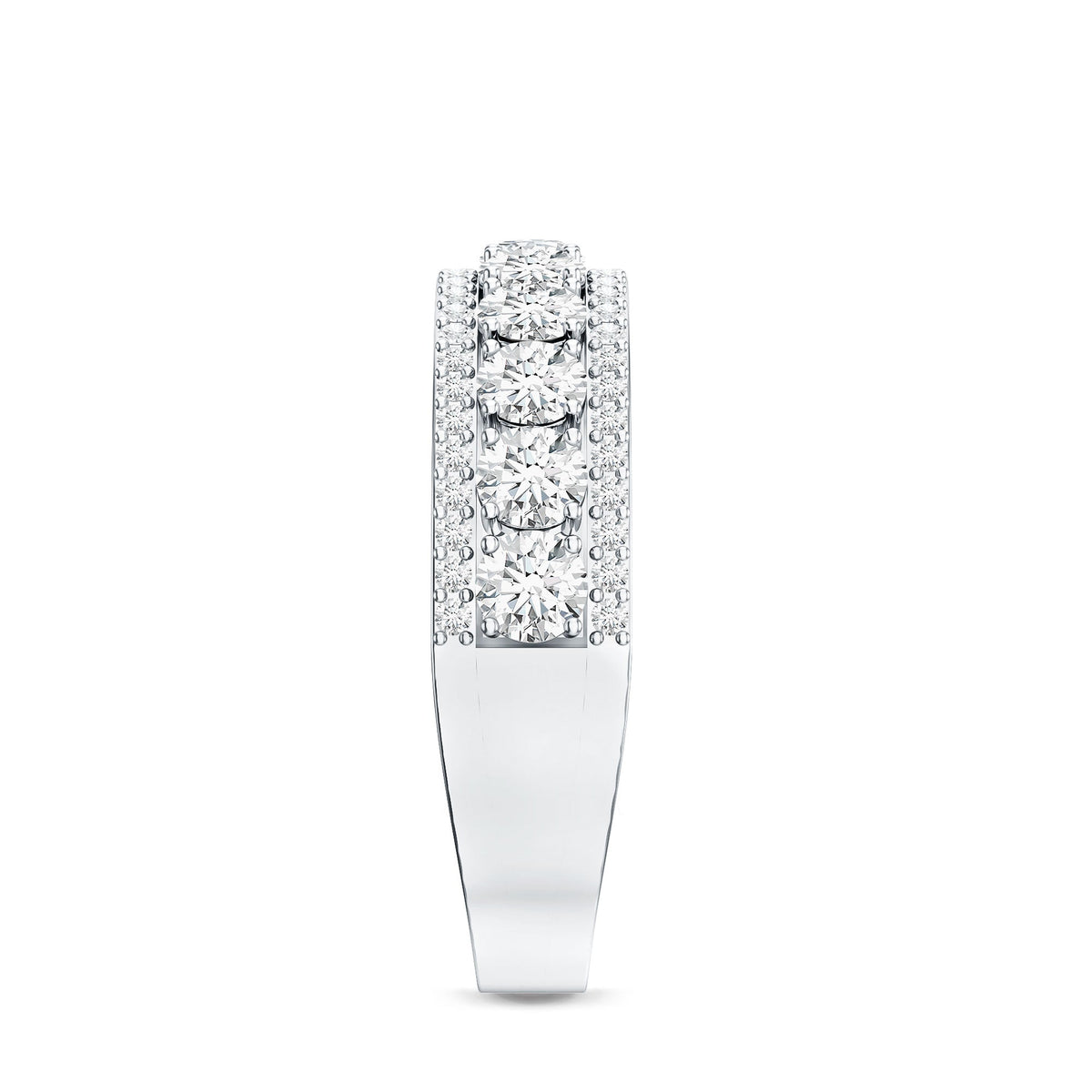 Certified Moissanite Wedding Anniversary Band Ring for Women
