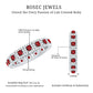 Princess Cut Lab Created Ruby Wedding Band with Diamonds
