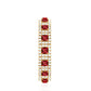 Princess Cut Lab Created Ruby Wedding Band with Diamonds