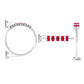 Minimalist Lab Created Ruby and Diamond Cluster Promise Ring