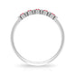 Minimalist Lab Created Ruby and Diamond Cluster Promise Ring