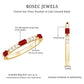 Baguette Cut Lab Grown Ruby Vintage Eternity Band with Diamond