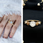 Brilliant Cut Moissanite Rose Engagement Ring For Women