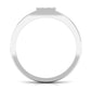 Certified Real Diamond Mens Engagement Band with Black Enamel